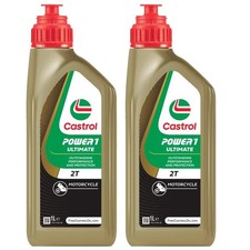 2LT OLIO MISCELA MOTORE MOTO CASTROL POWER1 ULTIMATE 2T 100% SINTETICO EX TTS
