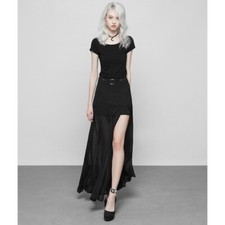 Maxi gonna in chiffon a rete