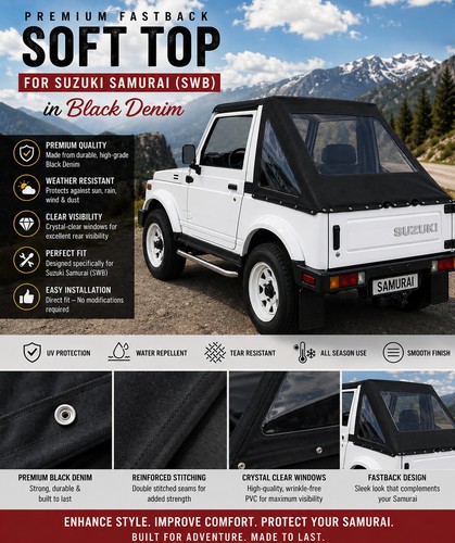 Soft top suzuki samurai sierra - soft,