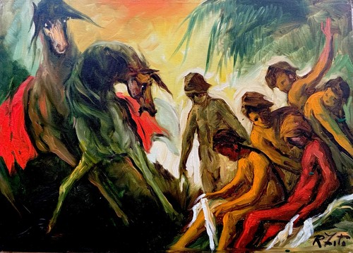Raro quadro rodolfo - rodolfo, olio