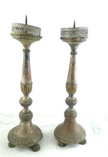 Coppia antichi candelieri - coppia,