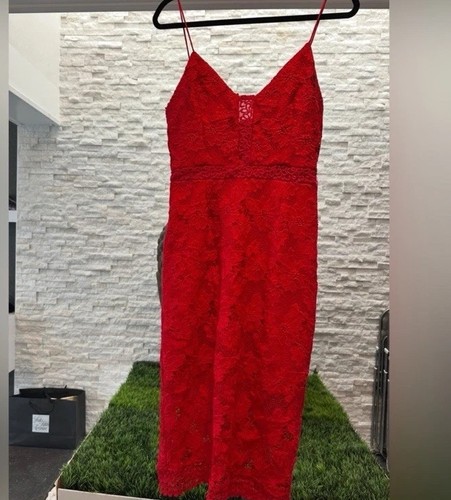 Abito rosso nicholas - in, pizzo