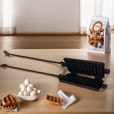 Antica piastra in ghisa per waffle waffel cialde gaufres vecchia d'epoca 800