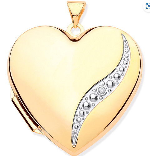 Ciondolo con cuore oro - con, in