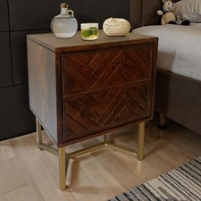 Comodino acacia legno massello