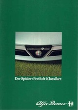 Catalogue Brochure Alfa Romeo Spider 02/1983 Allemagne Deutschland
