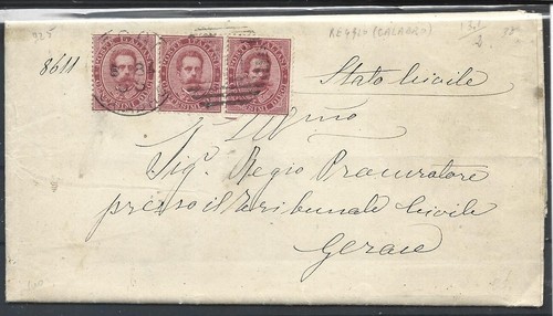 1884 10c umberto striscia 3 - 10c,