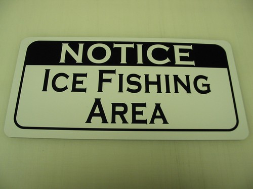 Avviso zona pesca ghiaccio - pesca,