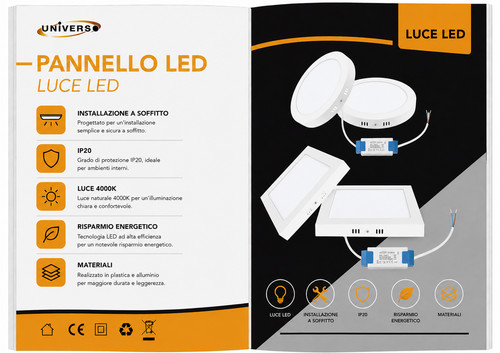 Plafoniera led soffitto - led, a