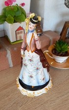 Vintage Statuina Dama Ceramica F.P. ** Fratelli Perdomello Nove Bassano Difetti