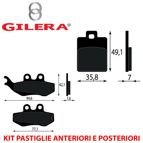 Kit pastiglie freno - pastiglie,