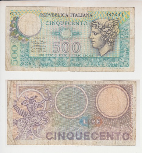 Repubblica 500 lire - 500, mercurio