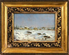 dipinto olio su tavoletta Felice VELLAN (1889-1976)