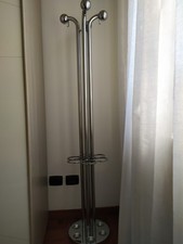 Stupendo attaccapanni appendiabiti acciaio cromato Vintage Anni 70 Space Age 