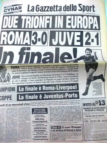 Gazzetta sport 1984 roma - 26/4/1984,