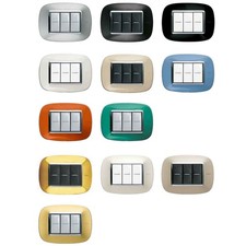 PLACCA PLACCHETTA PLACCHETTE COMPATIBILI PER SERIE AXOLUTE BTICINO COLORATE FORI