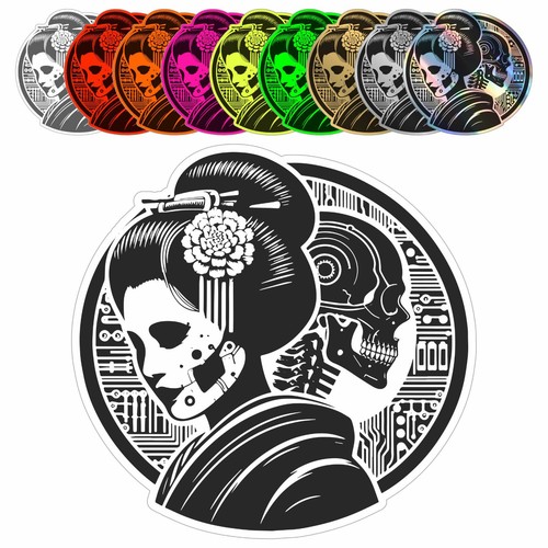 Adesivo geisha giappone - giappone, ronin
