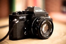 Macchina fotografica Ricoh KR-10SLR, nuova, mai usata,lenti +otturatore custodia