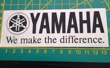 ADESIVO STICKER kleber vintage Yamaha we make the difference nero su trasparente