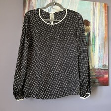 Camicetta MARIELLA ROSATI taglia M 100% seta top manica lunga ECCELLENTE