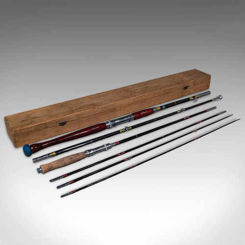 Set canne pesca vintage - di,