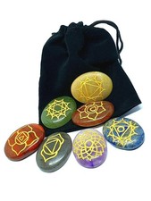 Set Reiki ovale con pietre