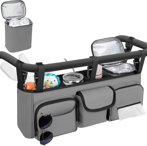 Double stroller organizer - double,