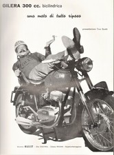 PUBBLICITA' 1954 MOTO GILERA 300 CC. BICILINDRICA TINO SCOTTI RIPOSO COMODITA' 
