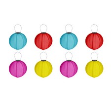 8 Pezzi LED Solar Lantern Ø 20Cm Decorazione Giardino Lampione Sfera Colorato