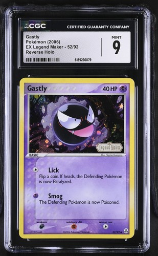Cgc mint gastly 92 ex - mint,