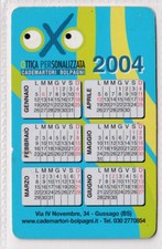 Calendarietto - ottica - cademartori bolpagni - anno 2004