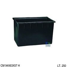 CONTENITORE MASTELLO MULTIUSO LT. 250 RETTANGOLARE COLORE NERO CM 94X63X57 H