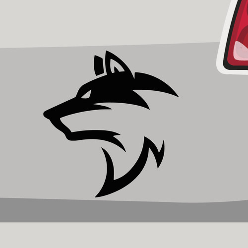 Adesivo lupo walhalla foresta - adesivo,