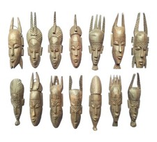 *HH* Lotto 14 maschere africane indigeni legno maschera african masks africa