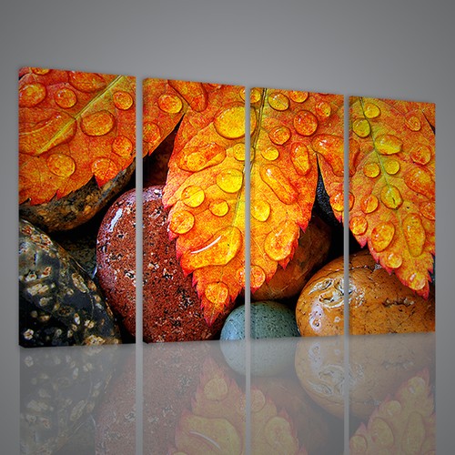 Quadri moderni foliage - quadri, rain