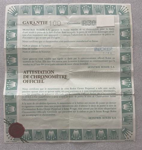 Rolex guarantee warranty - rolex,