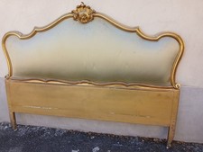 TESTATA LETTO MATRIMONIALE LEGNO DORATA - BUONO STATO - BAROCCHETTO  1940 EMILIA