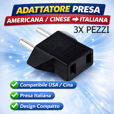 3X Adattatori Spina Americana