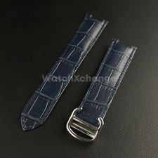 Cinturino in vera pelle blu 20