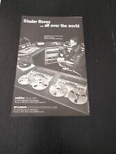 1983 STUDER REVOX RECORDER RADIO STUDIO PUBBLICITA EPOCA VINTAGE AD