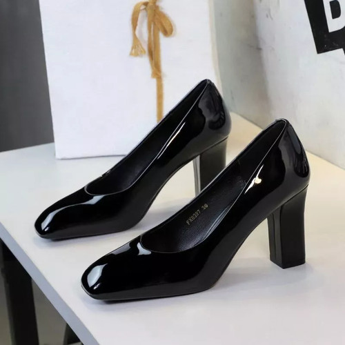 Decolte vernice nera tacco - vernice,
