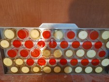 Lampada Neon A Parete '70 Con Dischi In Vetro Di Murano - Rara E Iconica