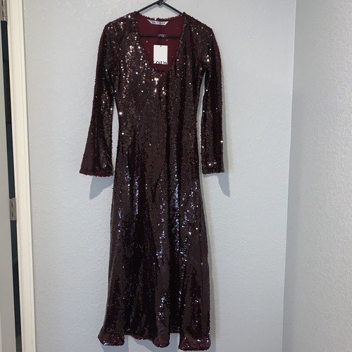 Abito zara paillettes - abito, marrone