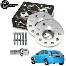 Coppia Distanziali 10mm Bulloni Sferici Audi A3 8P TT 8N 5x110 5x112 Mozzo 57mm