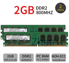 MEMORIE RAM HYNIX 2 BANCHI 2 x 2 GB (4 GB) DDR2 800 MHz DIMM PC2 DESKTOP