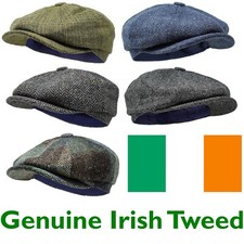 Cappellino ORIGINALE TWEED IRLANDESE Baker Boy o Newsboy - 3 taglie a scelta - qualità irlandese