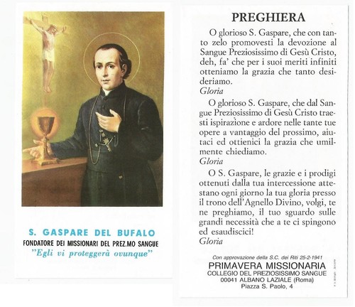 Santino holy card san gaspare - santino,
