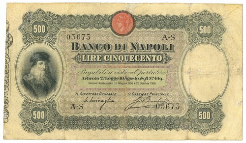 500 lire banco - 500,