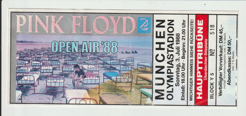Concert ticket stub - stub:, pink