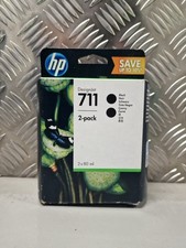 Confezione doppia inchiostro nero sigillato HP 711 Multipack P2V31A CZ133A x2 80 ml DesignJet